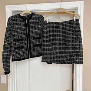 Ann Taylor tweed jacket and skirt set